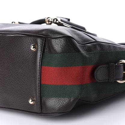 Gucci Calfskin Horsebit Web Dark Brown 7 of 12