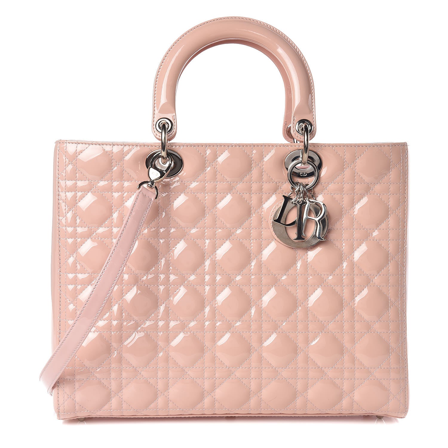 Christian Dior Patent Cannage Large Lady Dior Light Pink 1 of 13