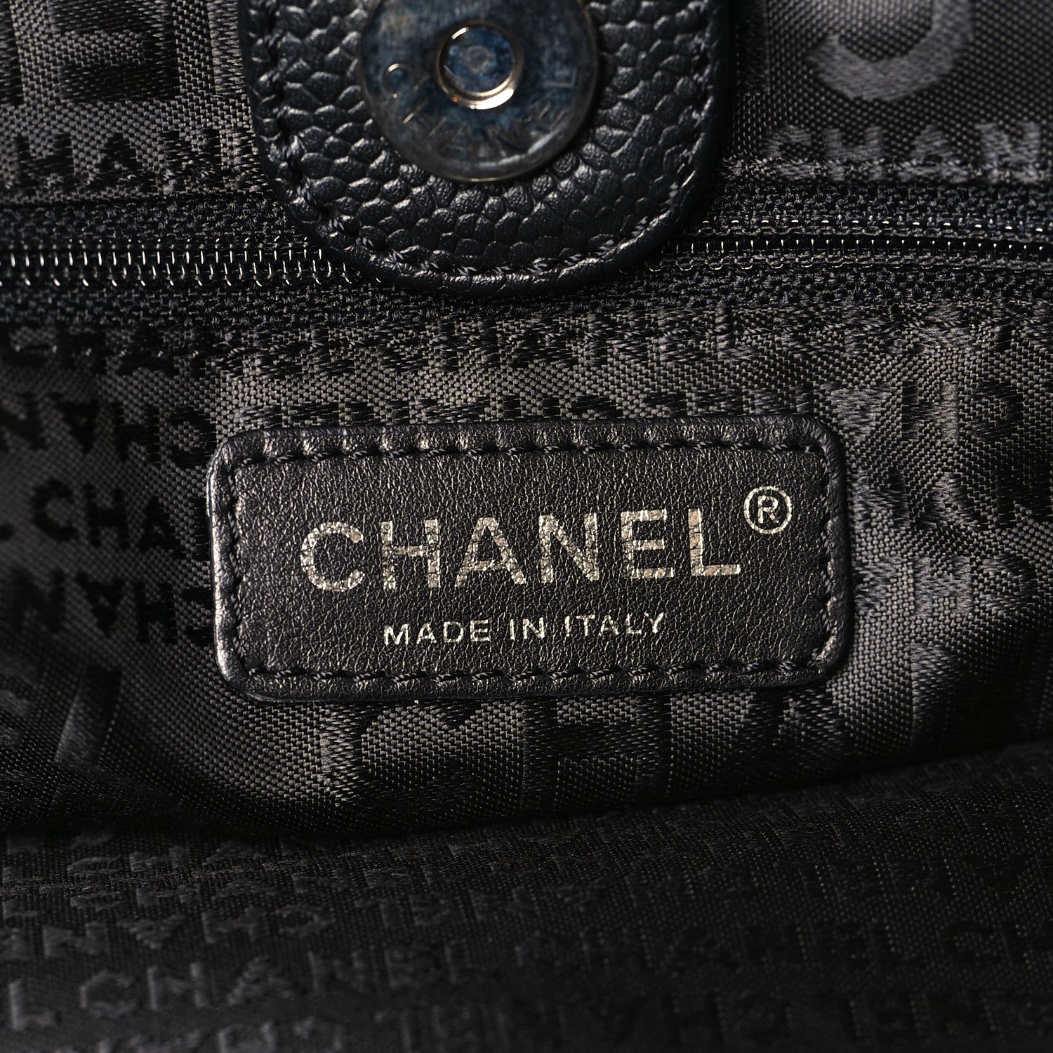 Chanel Calfskin Braided CC Tote Black 6 of 9