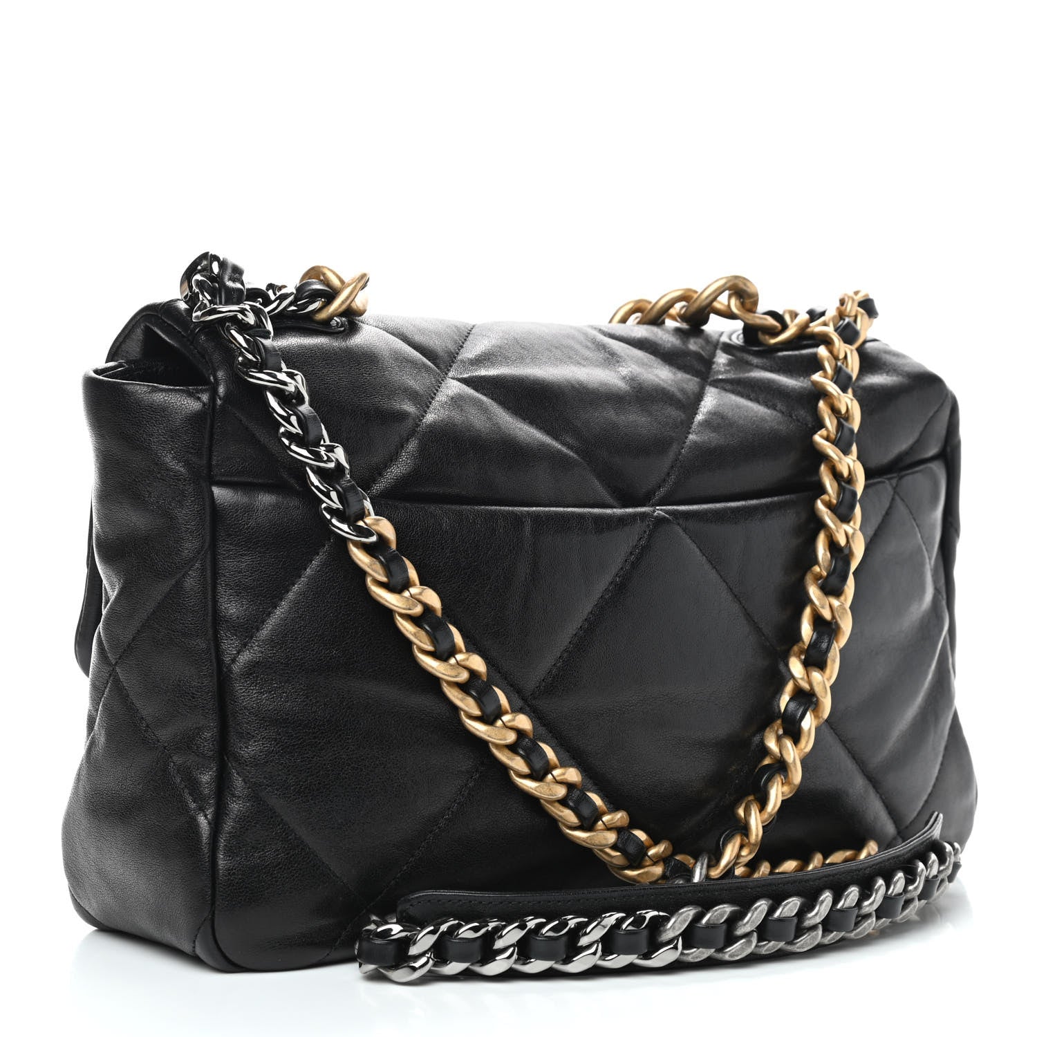 Chanel Lambskin Quilted Large Chanel 19 Flap Black 2 of 8
