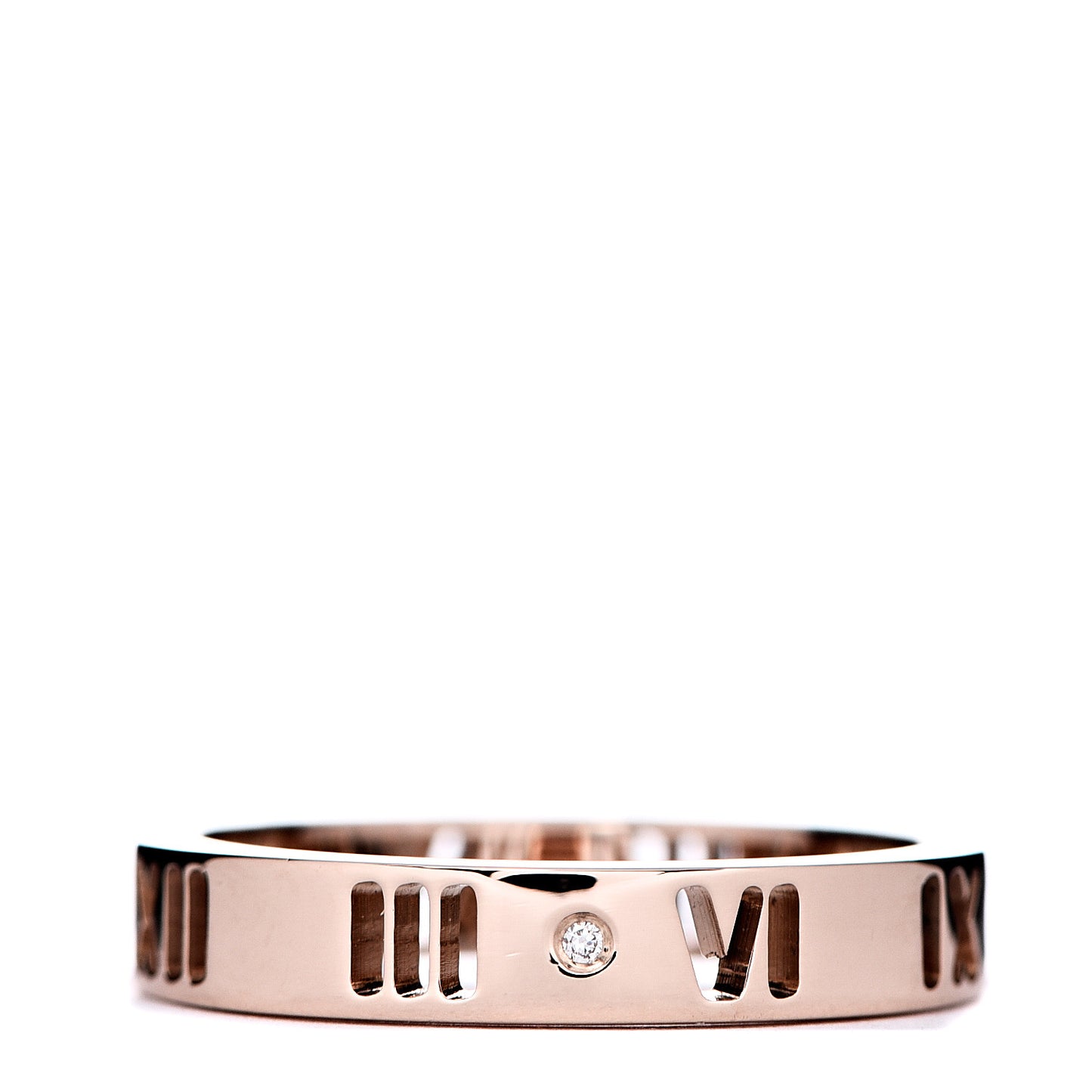 18K Rose Gold Diamond Atlas Pierced Ring 51 5.75