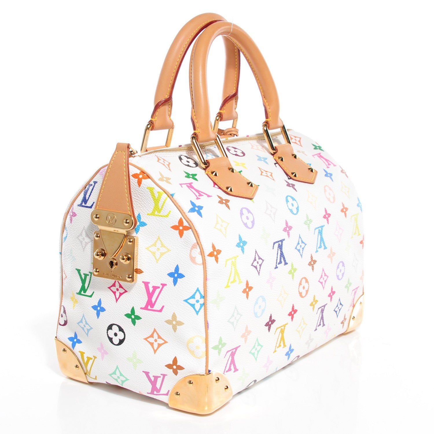 Louis Vuitton Monogram Multicolor Speedy 30 White 3 of 7