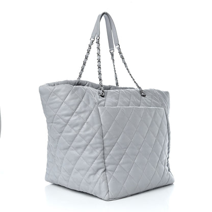 Chanel Lambskin Quilted Large Week End on Mars Tote Grey 4 of 10