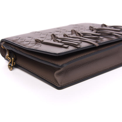 Bottega Veneta Nappa Intrecciato Brio Chain Wallet Steel 6 of 8
