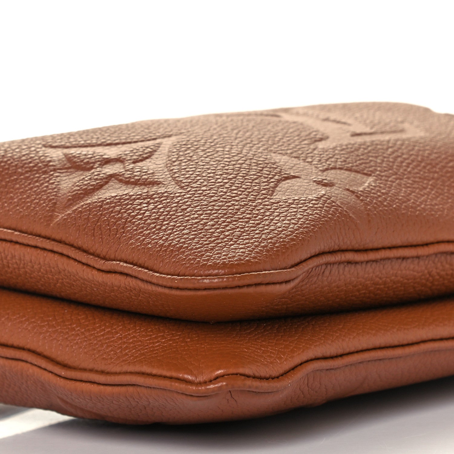 Louis Vuitton Empreinte Monogram Giant Double Zip Pochette Caramel 9 of 10