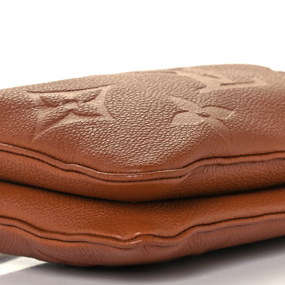 Louis Vuitton Empreinte Monogram Giant Double Zip Pochette Caramel 9 of 10