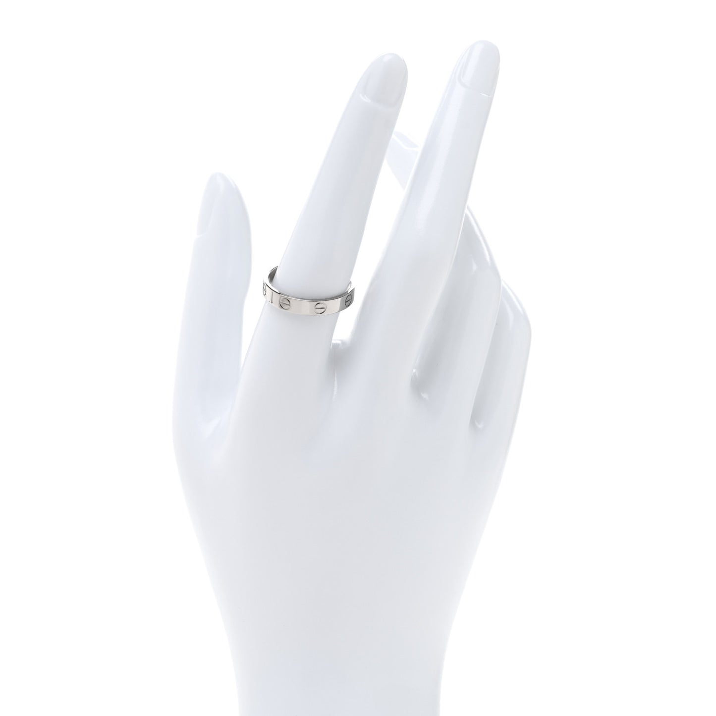 18K White Gold 3.5mm LOVE Wedding Band Ring 57 8