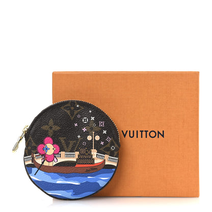 Louis Vuitton Monogram 2019 Christmas Animation Round Coin Purse Blue 8 of 8