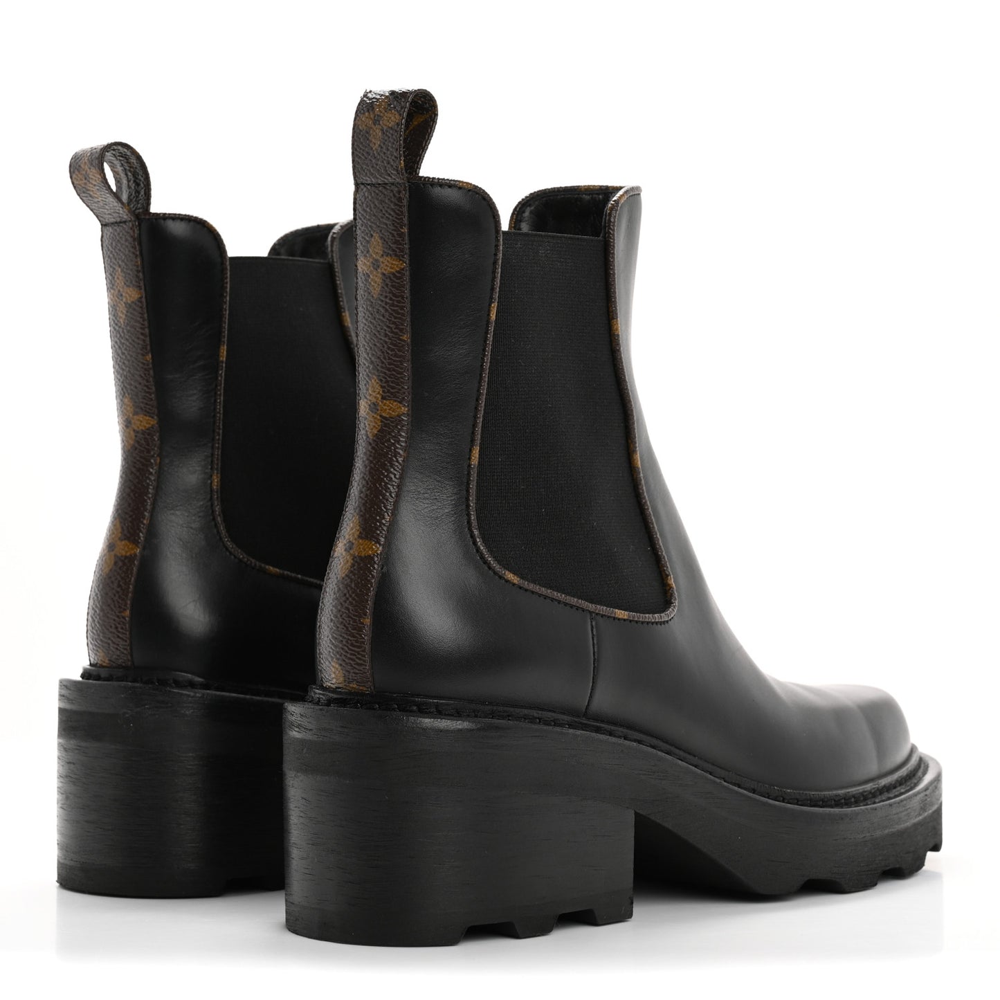 Calfskin Monogram Beaubourg Ankle Boots 38 Black