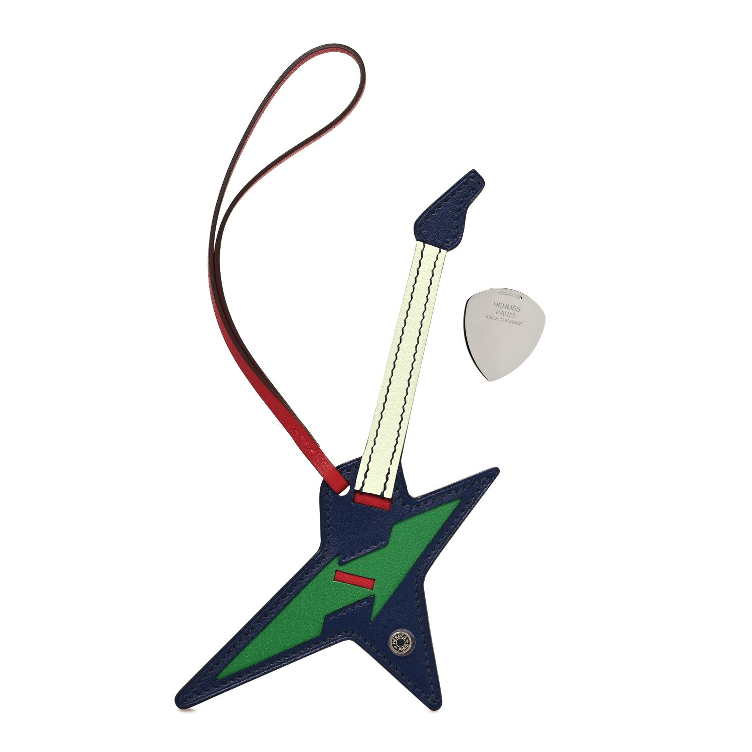 Hermes Tadelakt Swift Chamkila Mysore Rock Bag Charm Bleu Saphir Bambou Vert Fizz Rouge Piment 2 of 5