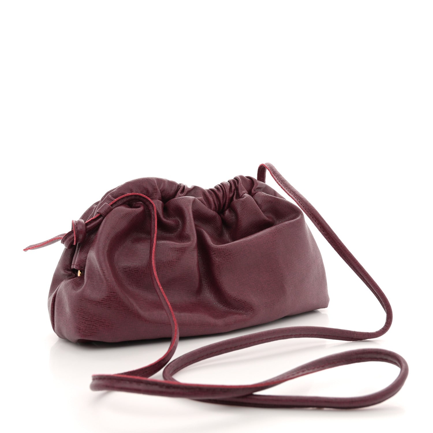 Mansur Gavriel Saffiano Cloud Clutch Claret 3 of 9