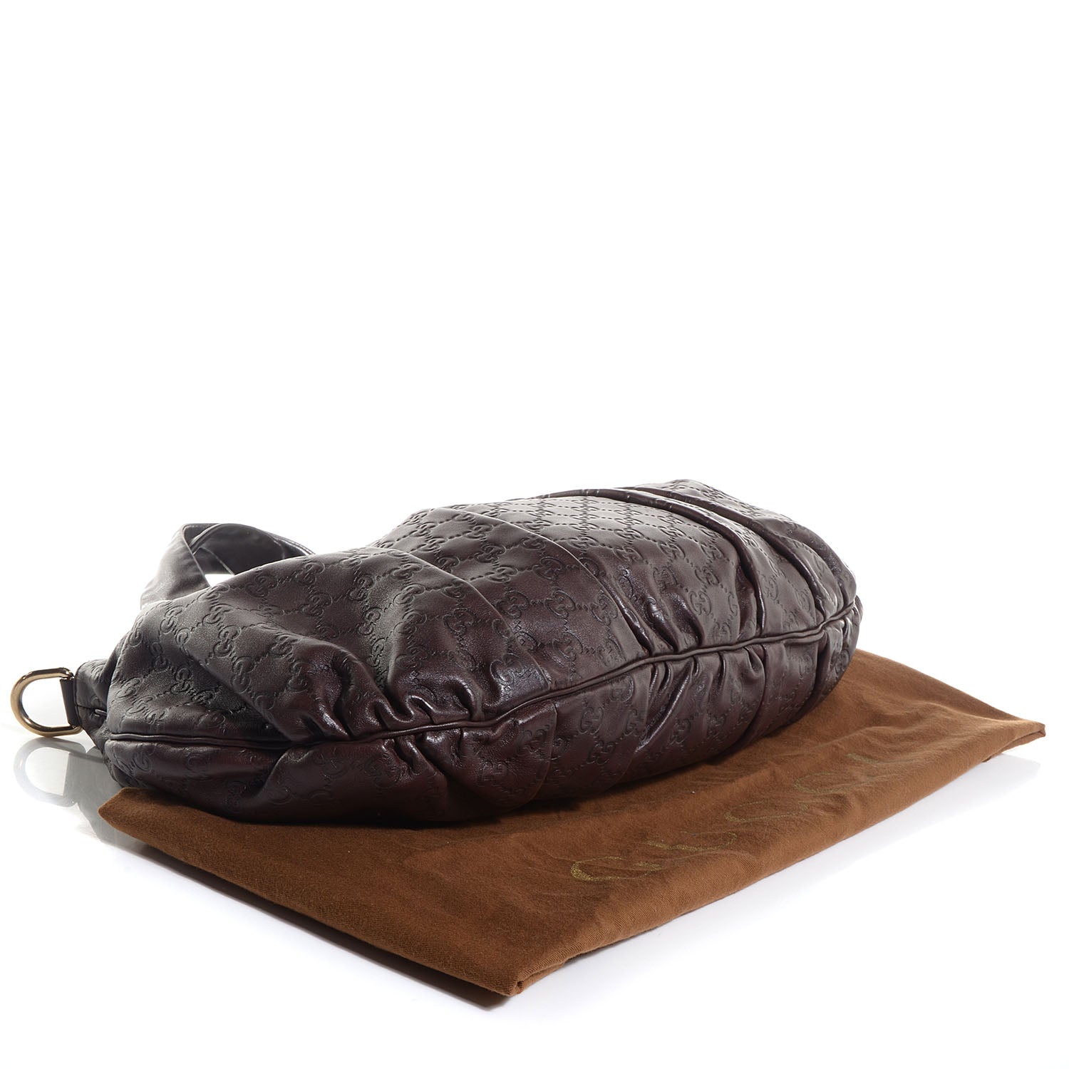 Gucci Guccissima Medium Hysteria Top Handle Bag Dark Brown 4 of 7