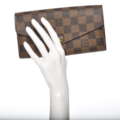 Louis Vuitton Damier Ebene Sarah Wallet NM 2 of 7