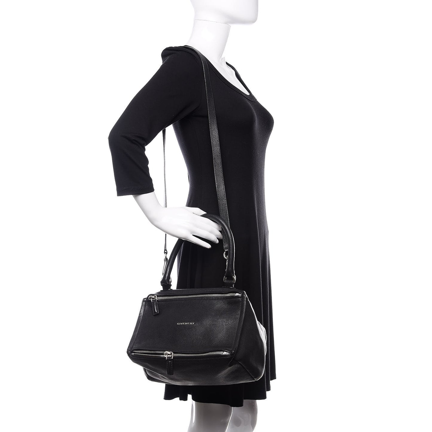 Sugar Goatskin Small Pandora Black