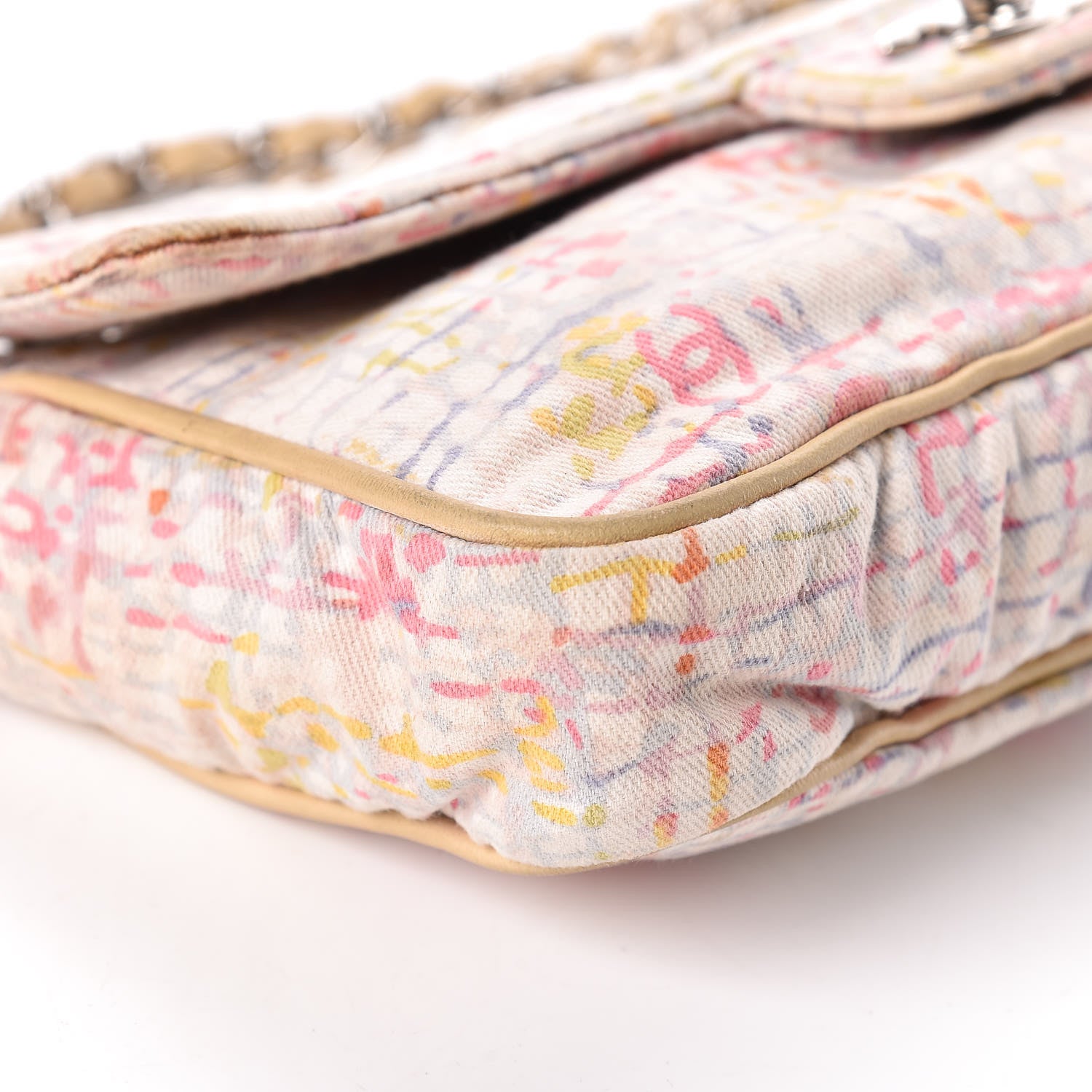 Chanel Canvas Watercolor Tweed Print Clover Small Flap Multicolor 10 of 13