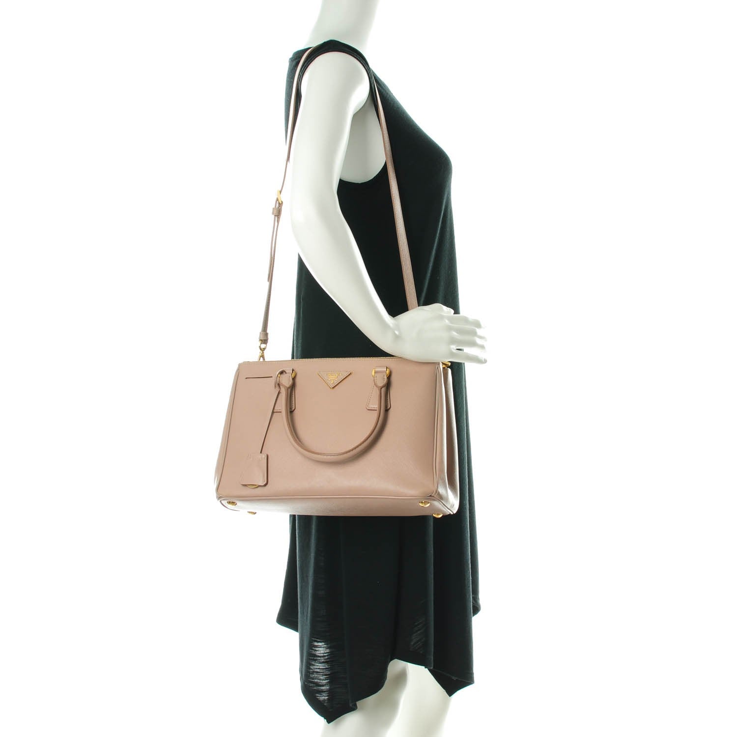 Prada Saffiano Small Galleria Double Zip Tote Cammeo 2 of 9