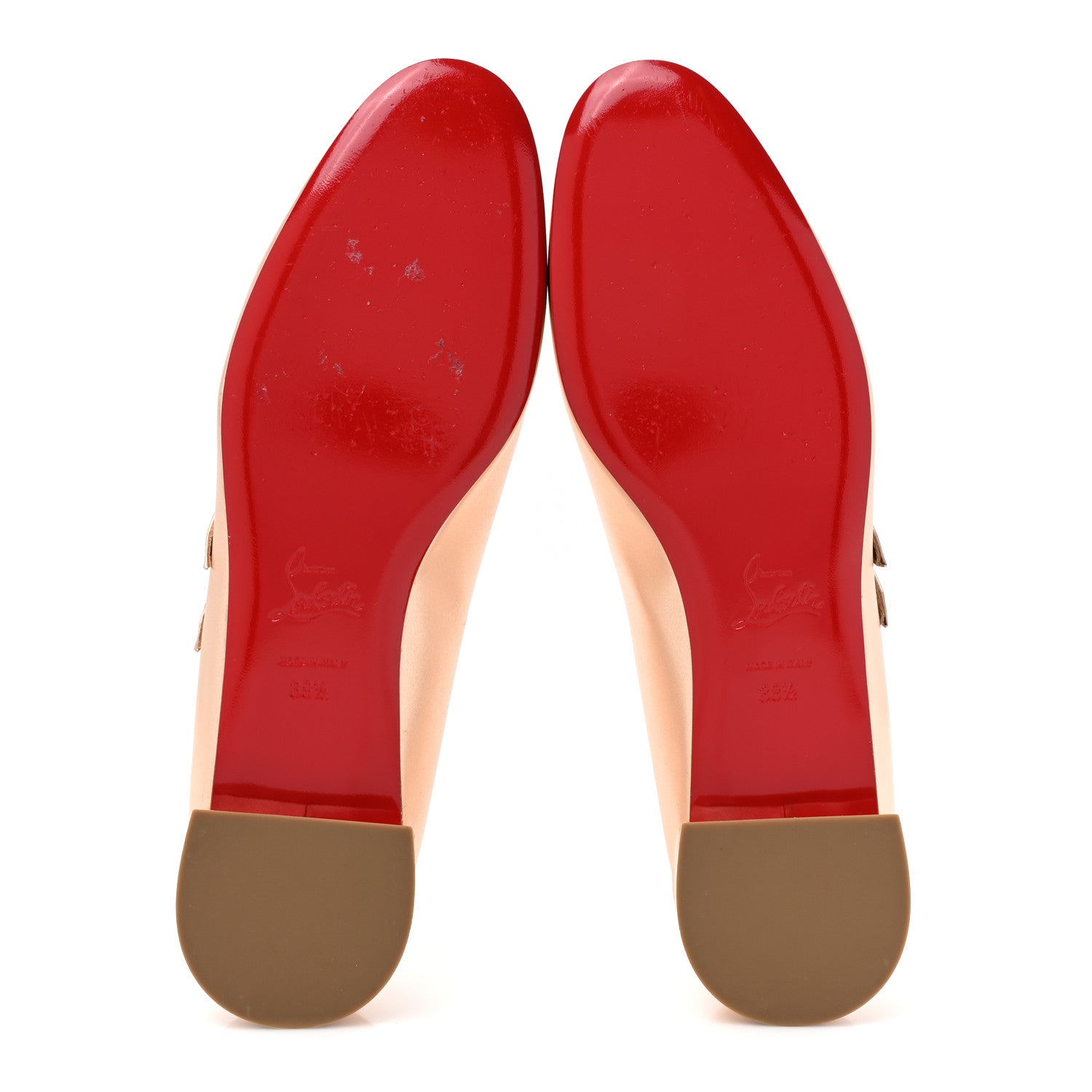 Christian Louboutin Nappa Metallic Sweet Jane Flats 38.5 Beige 5 of 10