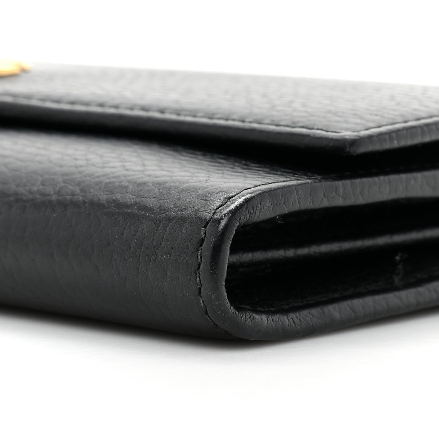Dollar Calfskin GG Marmont Continental Wallet Black