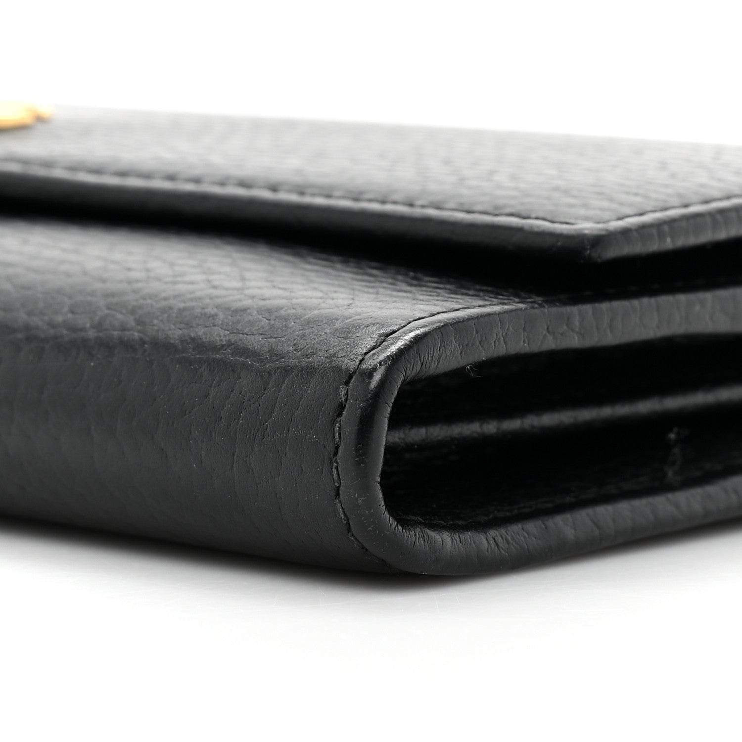 Gucci Dollar Calfskin GG Marmont Continental Wallet Black 11 of 12