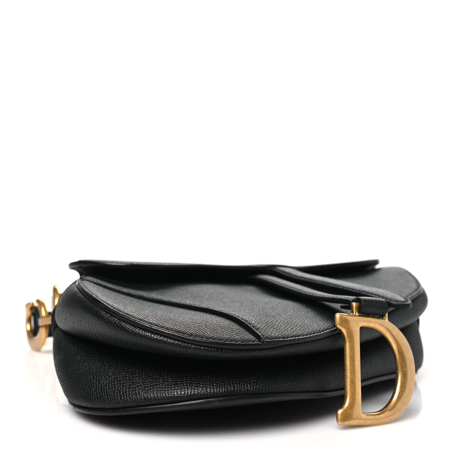 Christian Dior Grained Calfskin Saddle Bag Black 4 of 10