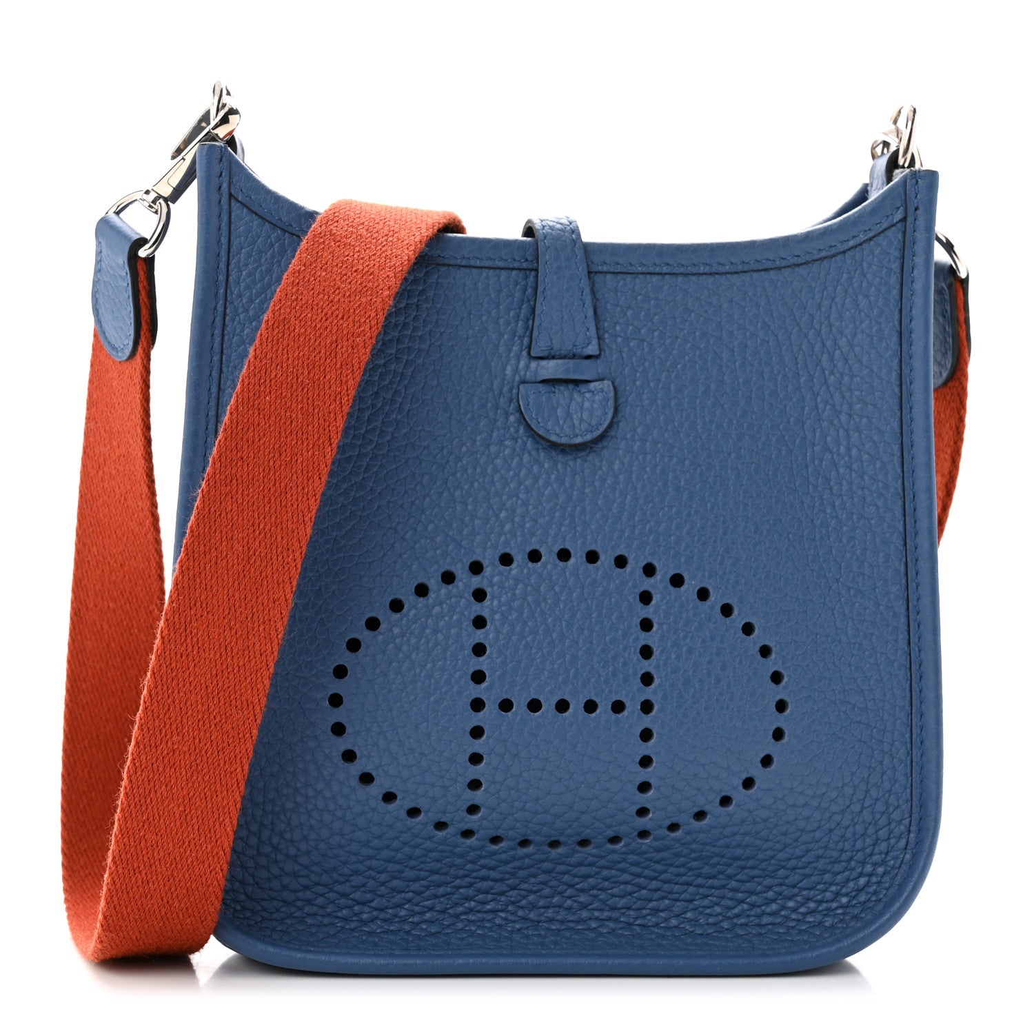 Hermes Taurillon Clemence Amazone Evelyne TPM Bleu Agate Cuivre 1 of 10