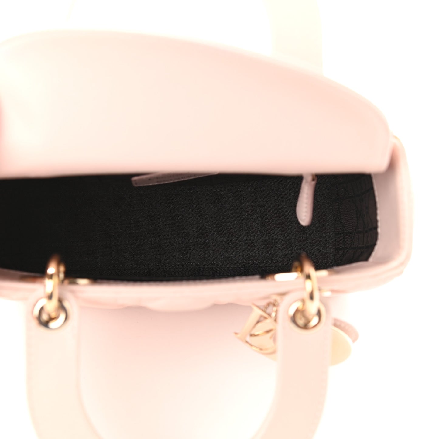 Lambskin Cannage Small Lucky Badges My Lady Dior Pink
