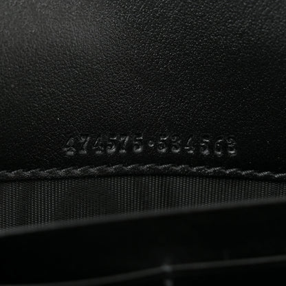 Gucci Calfskin Matelasse GG Marmont Chain Wallet Black 7 of 10
