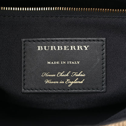 Burberry Grainy Calfskin House Check Medium Banner Tote Black 7 of 16