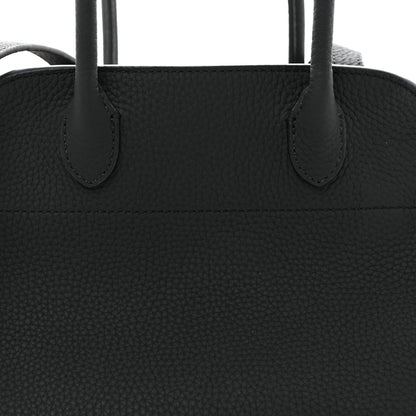 The Row Grained Calfskin Soft Margaux 10 Bag Black 7 of 9