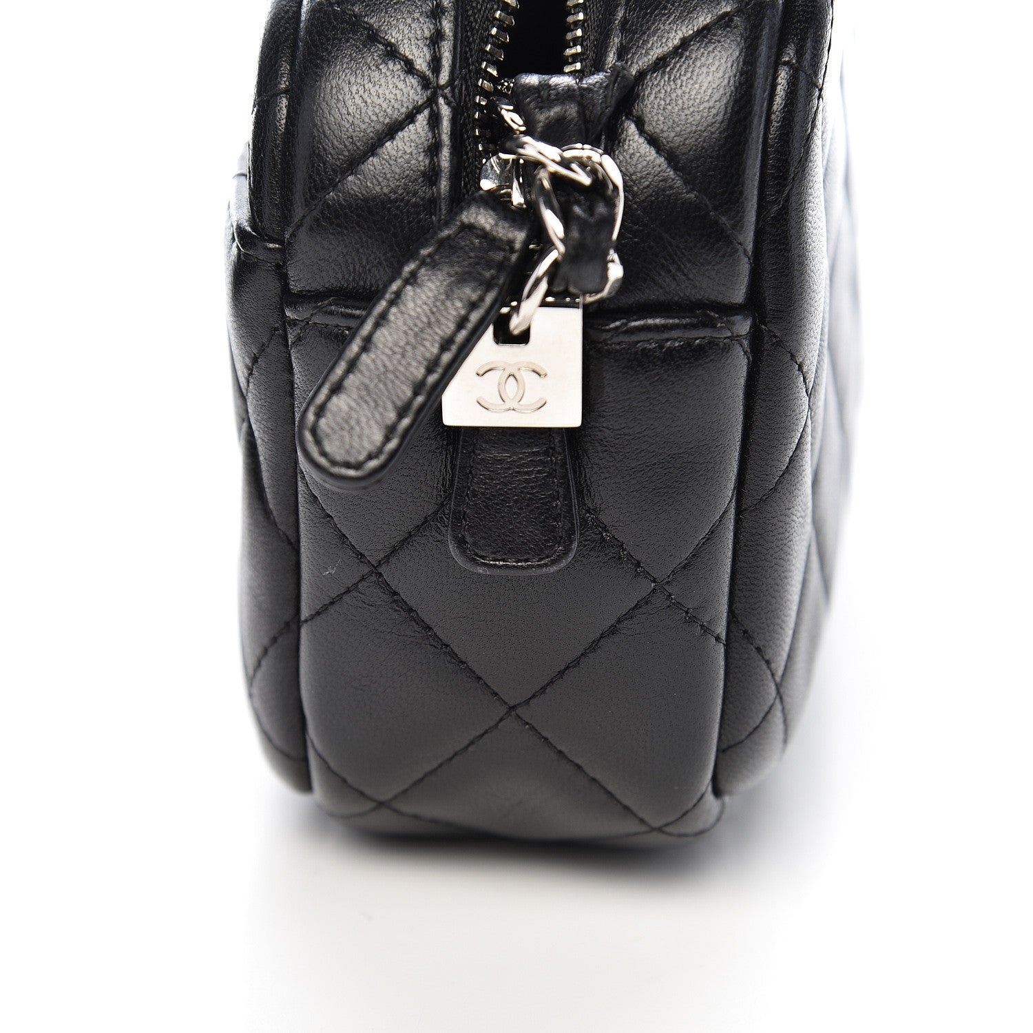 Chanel Lambskin Quilted Small Timeless Camera Case Black 15 of 18
