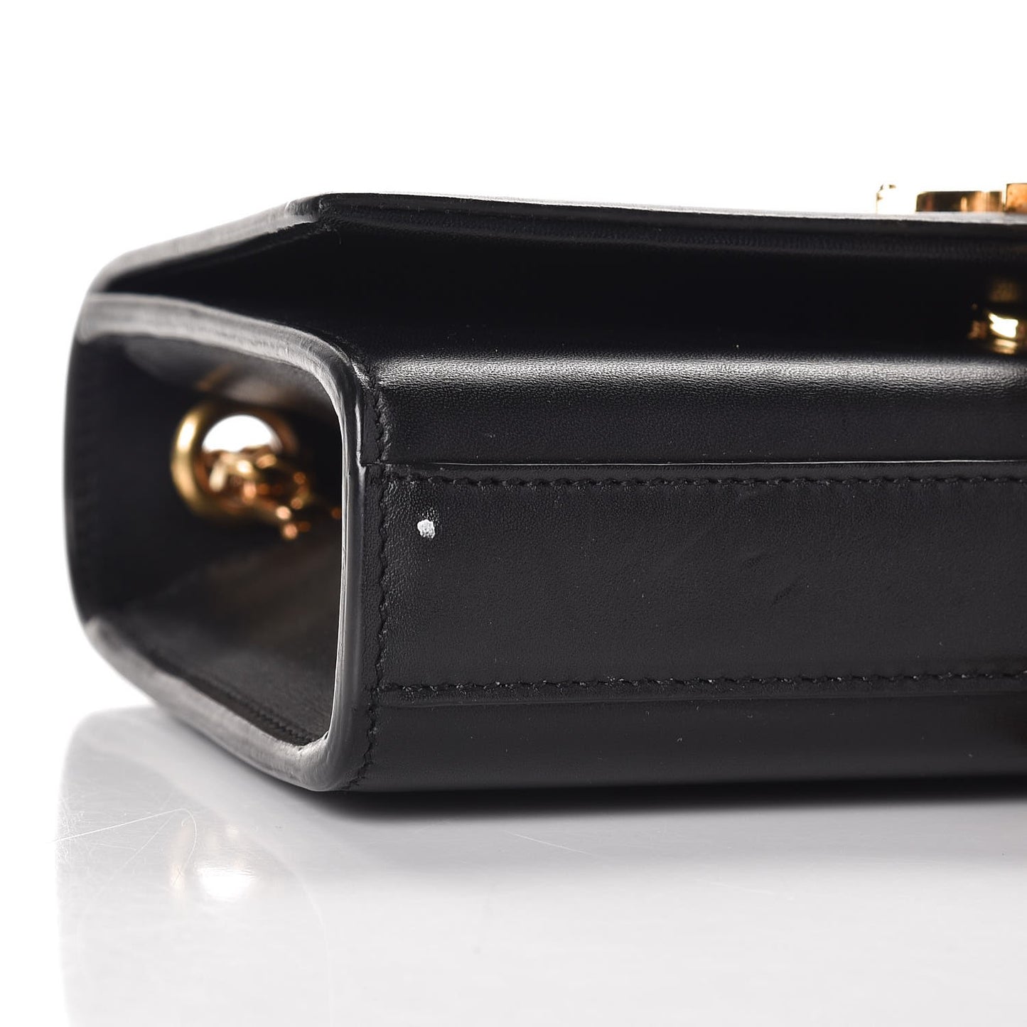 Calfskin Small Classic Monogram Kate Tassel Satchel Black