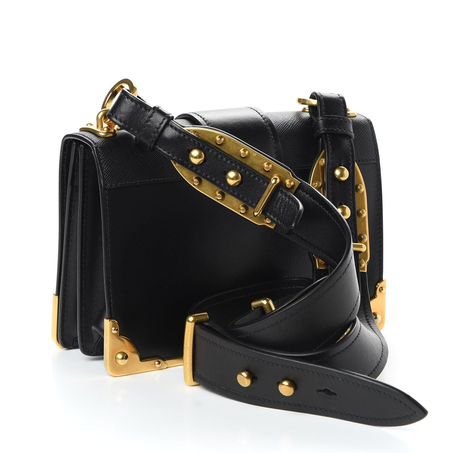 City Calf Saffiano Cahier Bag Black