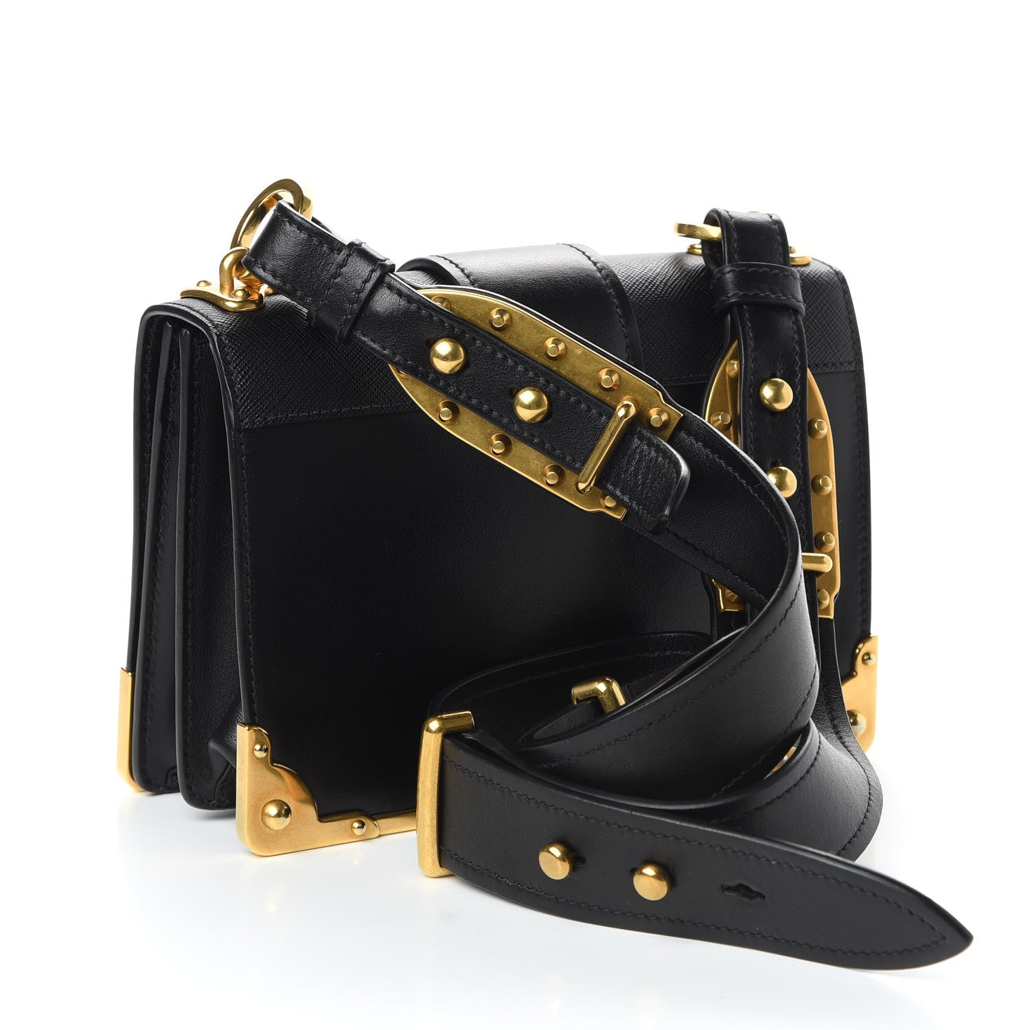 Prada City Calf Saffiano Cahier Bag Black 3 of 10