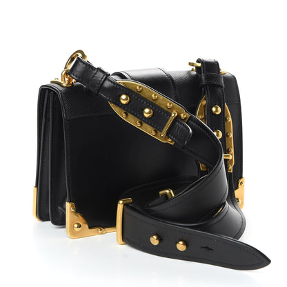 Prada City Calf Saffiano Cahier Bag Black 3 of 10
