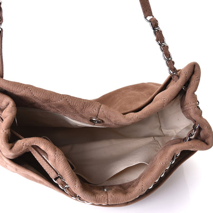 Chanel Ultra Soft Suede Calfskin Natural Beauty Tote Brown 4 of 5