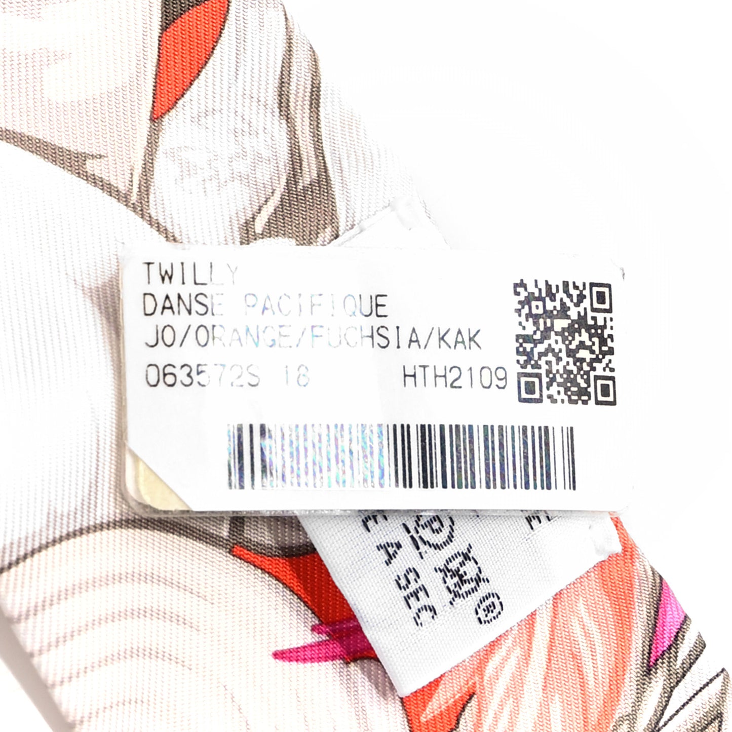 Silk La Danse Pacifique Twilly Orange Fuchsia Kaki