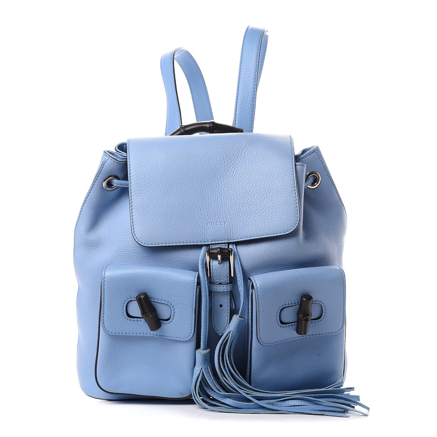 Cellarius Calfskin Medium Bamboo Backpack Mineral Blue