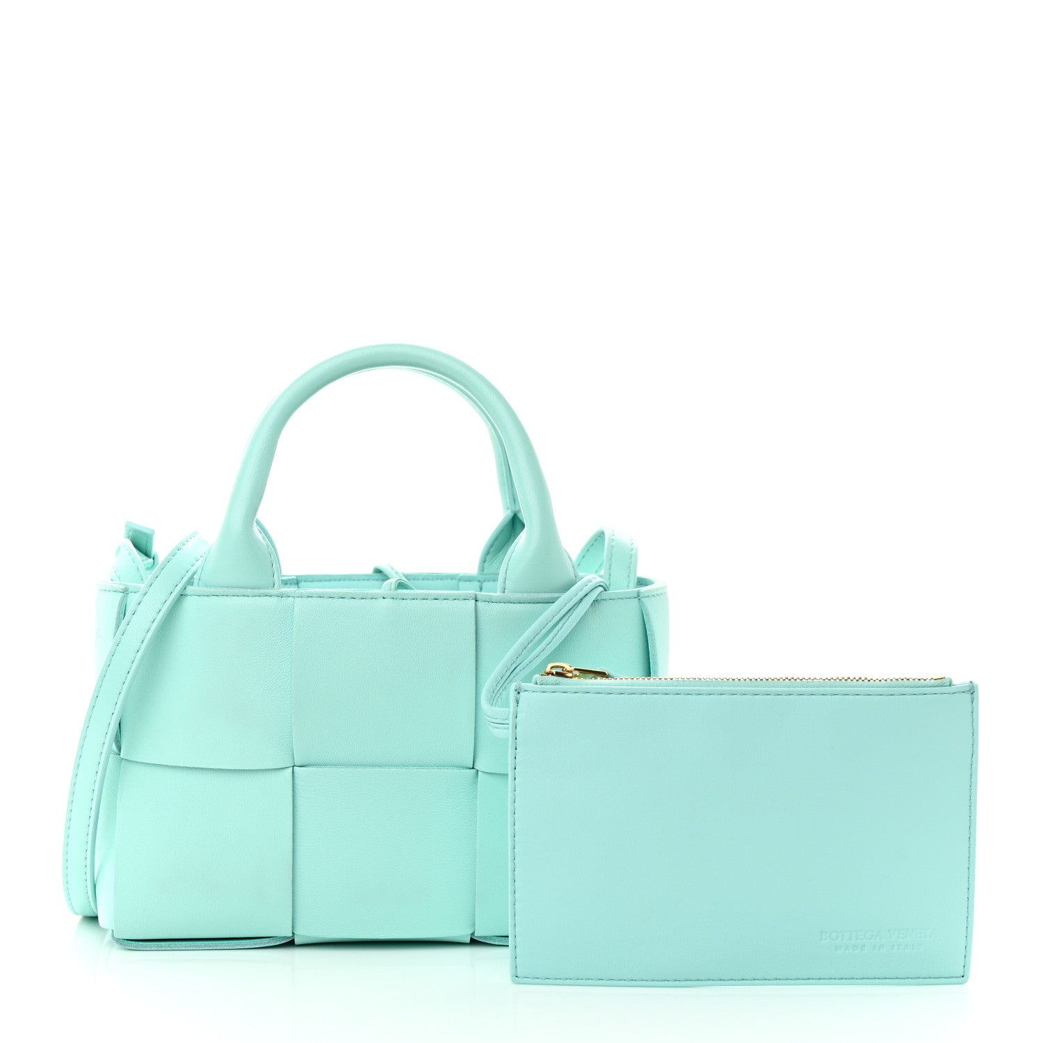 Bottega Veneta Lambskin Maxi Intreccio Candy Arco Tote Celadon 3 of 10