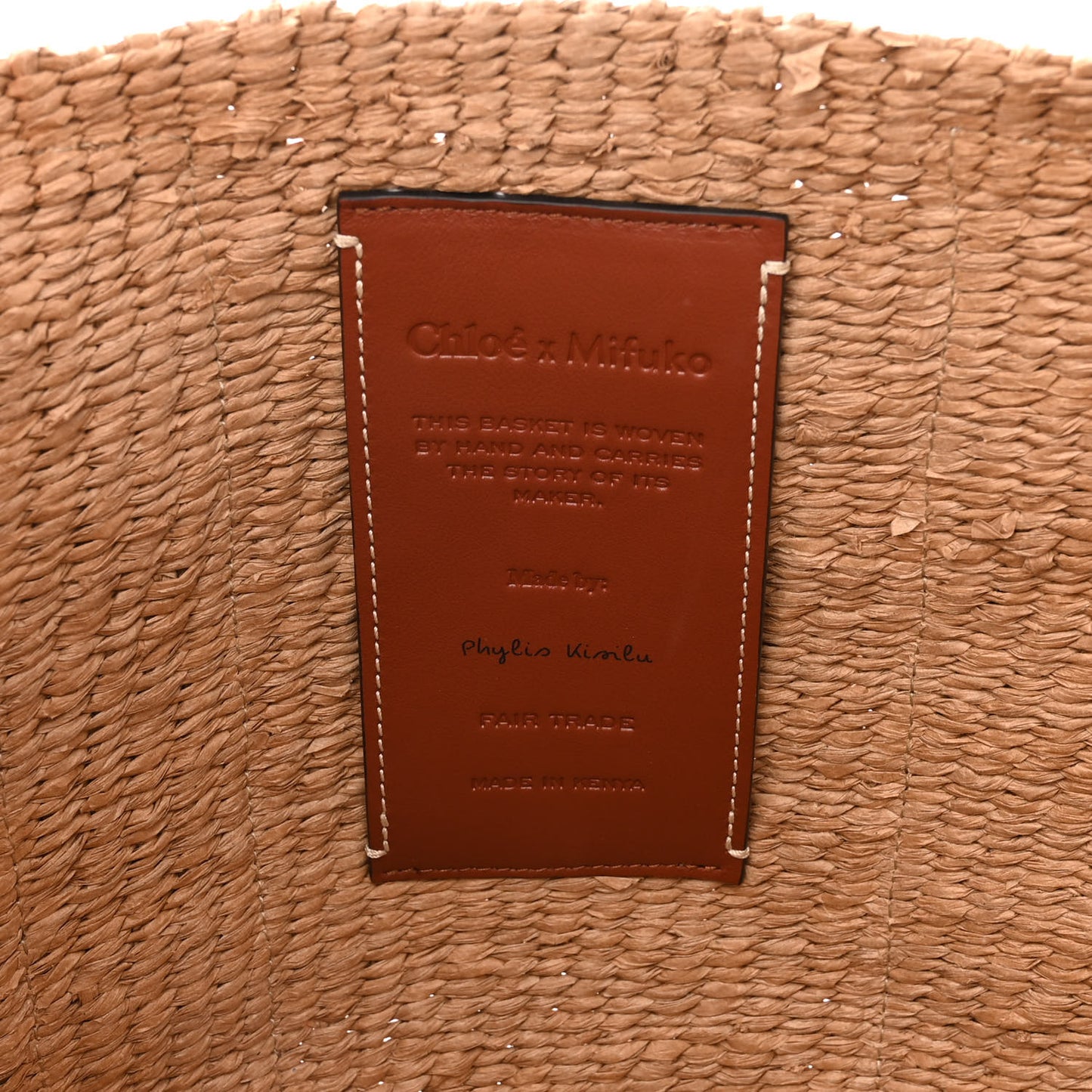 Raffia Large Woody Tote White