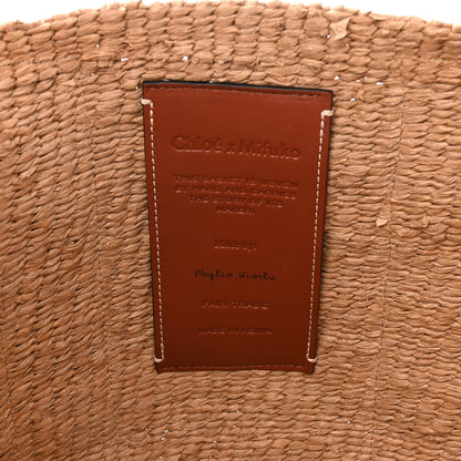 Chloe Raffia Large Woody Tote White 6 of 9