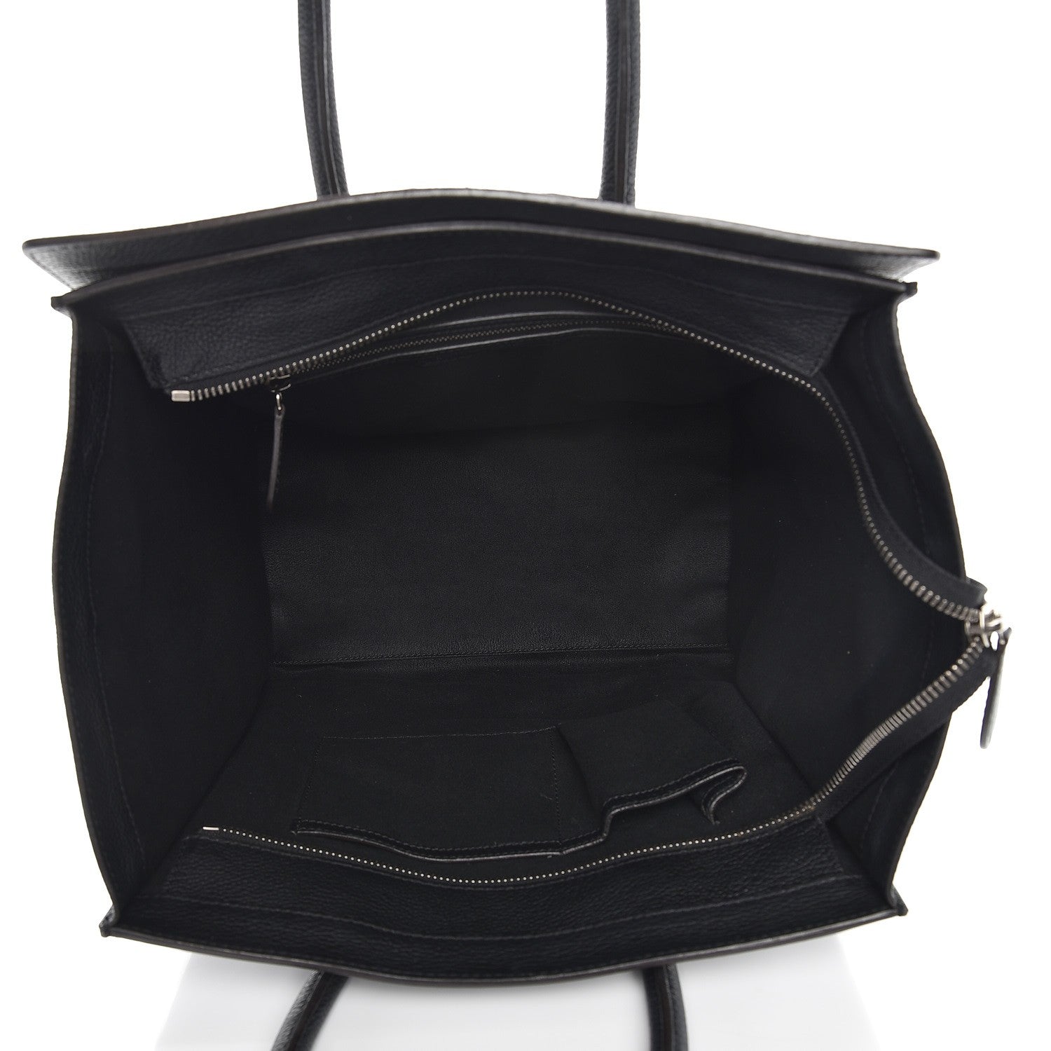 Celine Drummed Calfskin Mini Luggage Black 5 of 10