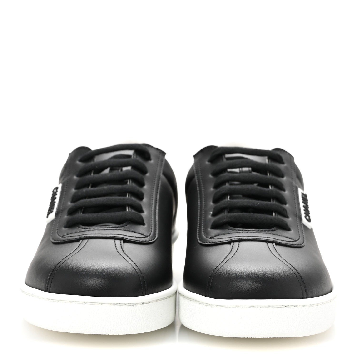 Chanel Calfskin CC Womens Sneakers 37 Black 3 of 9