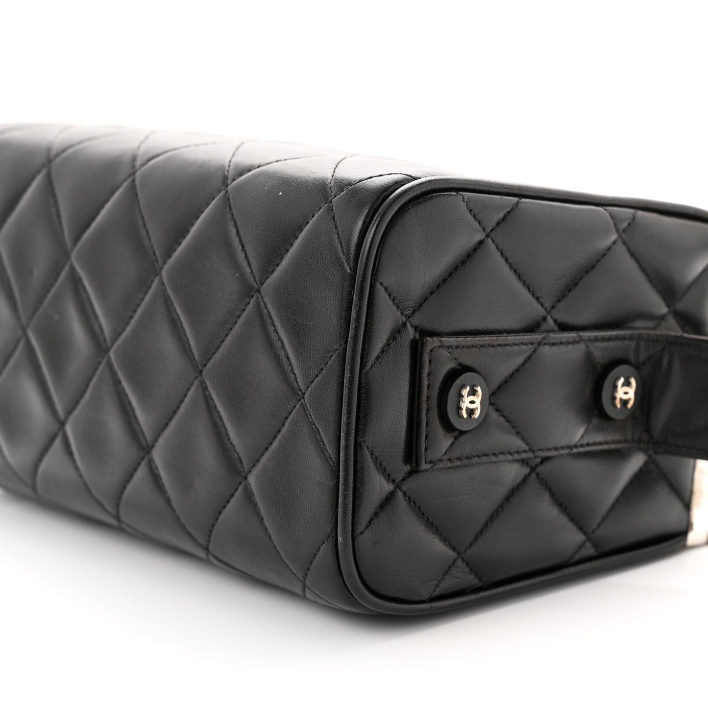 Lambskin Quilted Box Bag Black