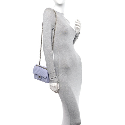 Chanel Aged Calfskin Chevron Quilted 2.55 Reissue Mini Flap Light Purple 2 of 10