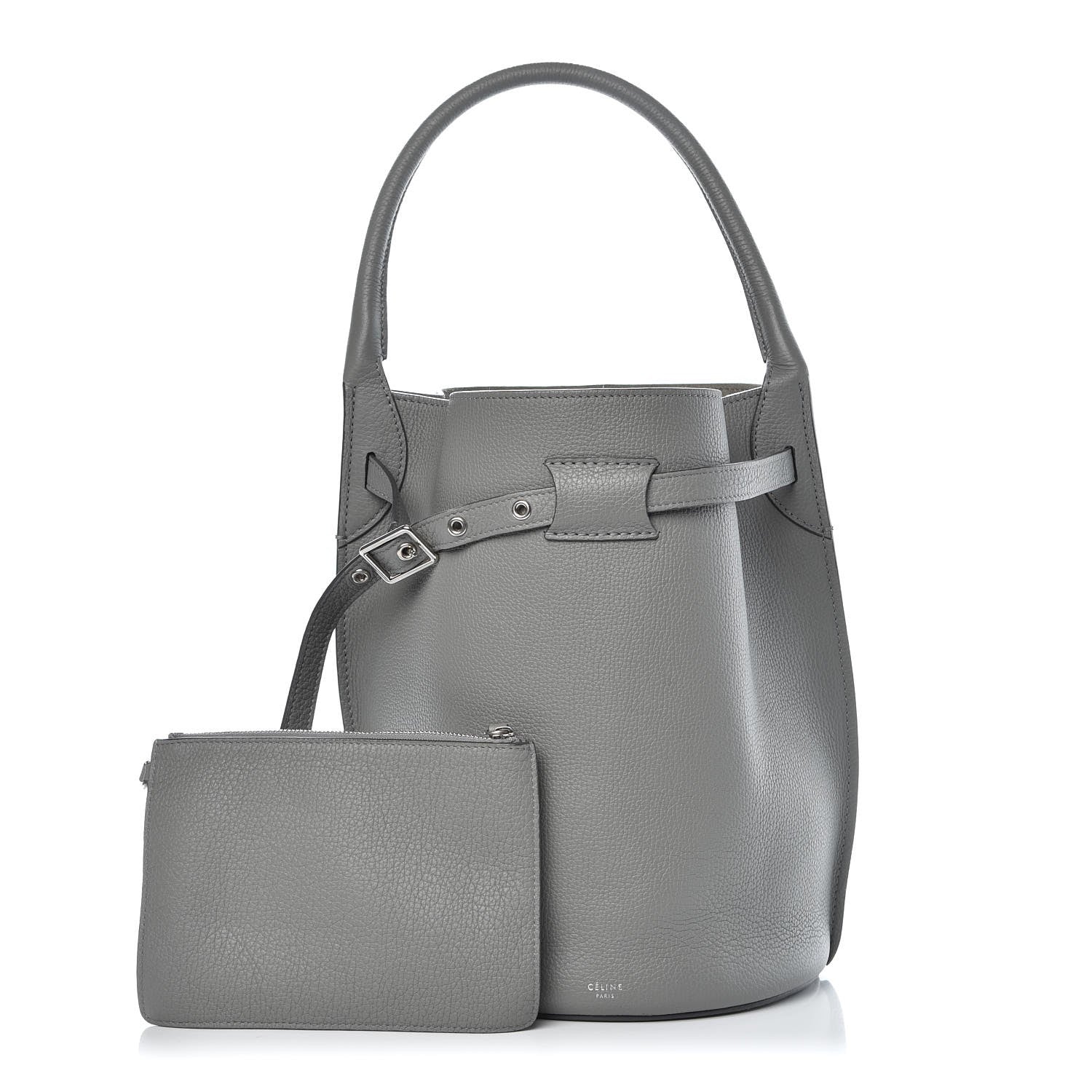 Celine Supple Grained Calfskin Big Bag Bucket Grey 5 of 8