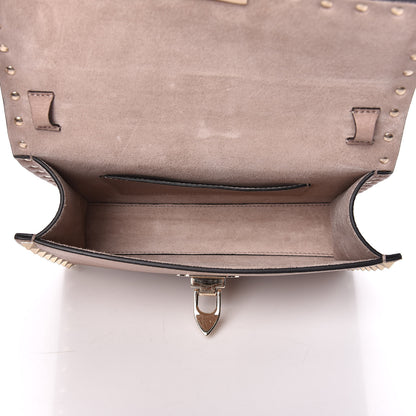 Valentino Garavani Pebbled Calfskin Medium Rockstud Flip Lock Crossbody Bag Poudre 5 of 9