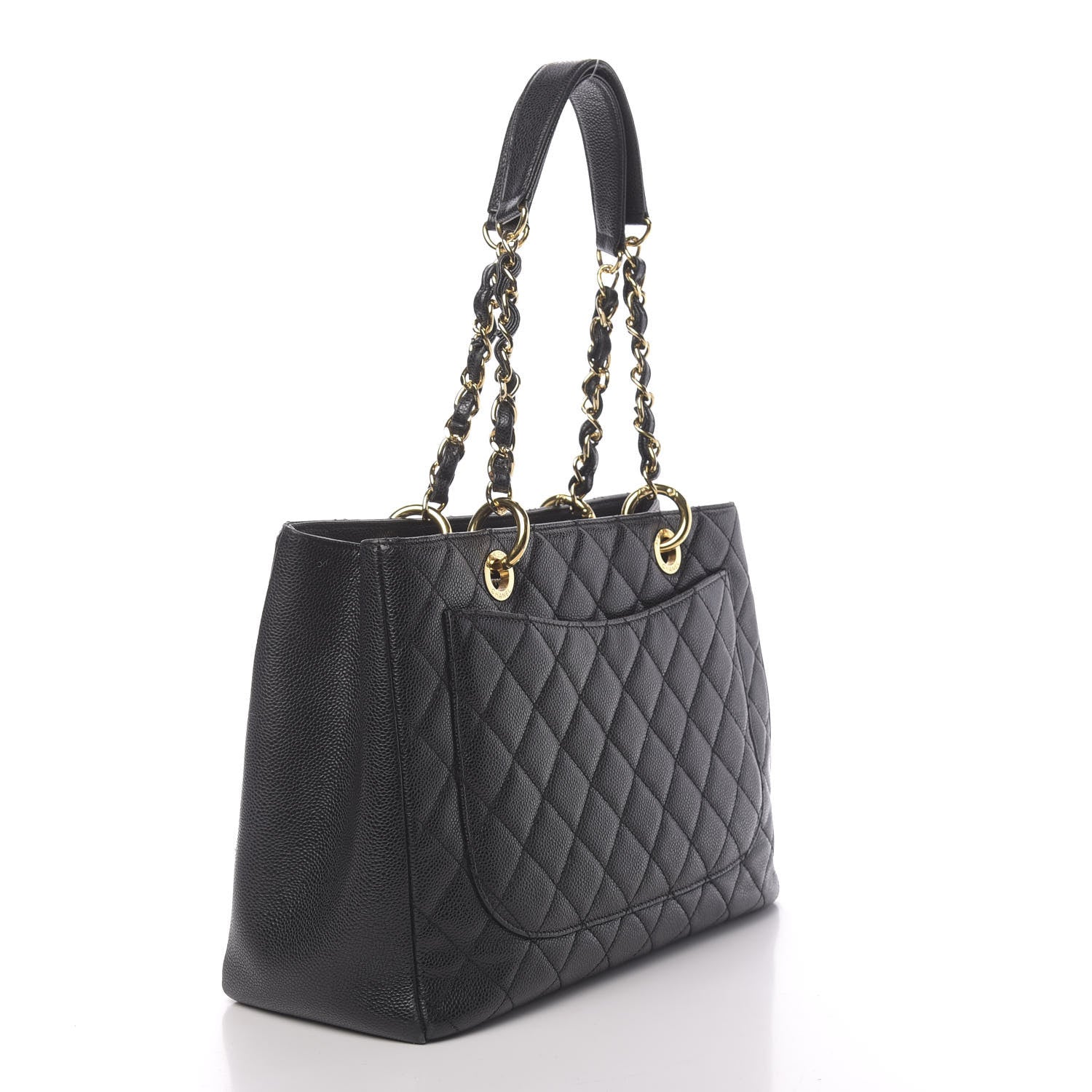Chanel Caviar Quilted Grand Shopping Tote GST Black 3 of 10