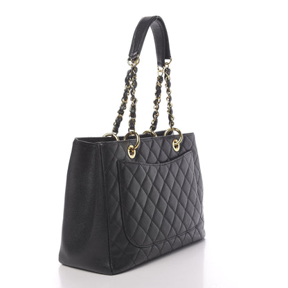 Chanel Caviar Quilted Grand Shopping Tote GST Black 3 of 10
