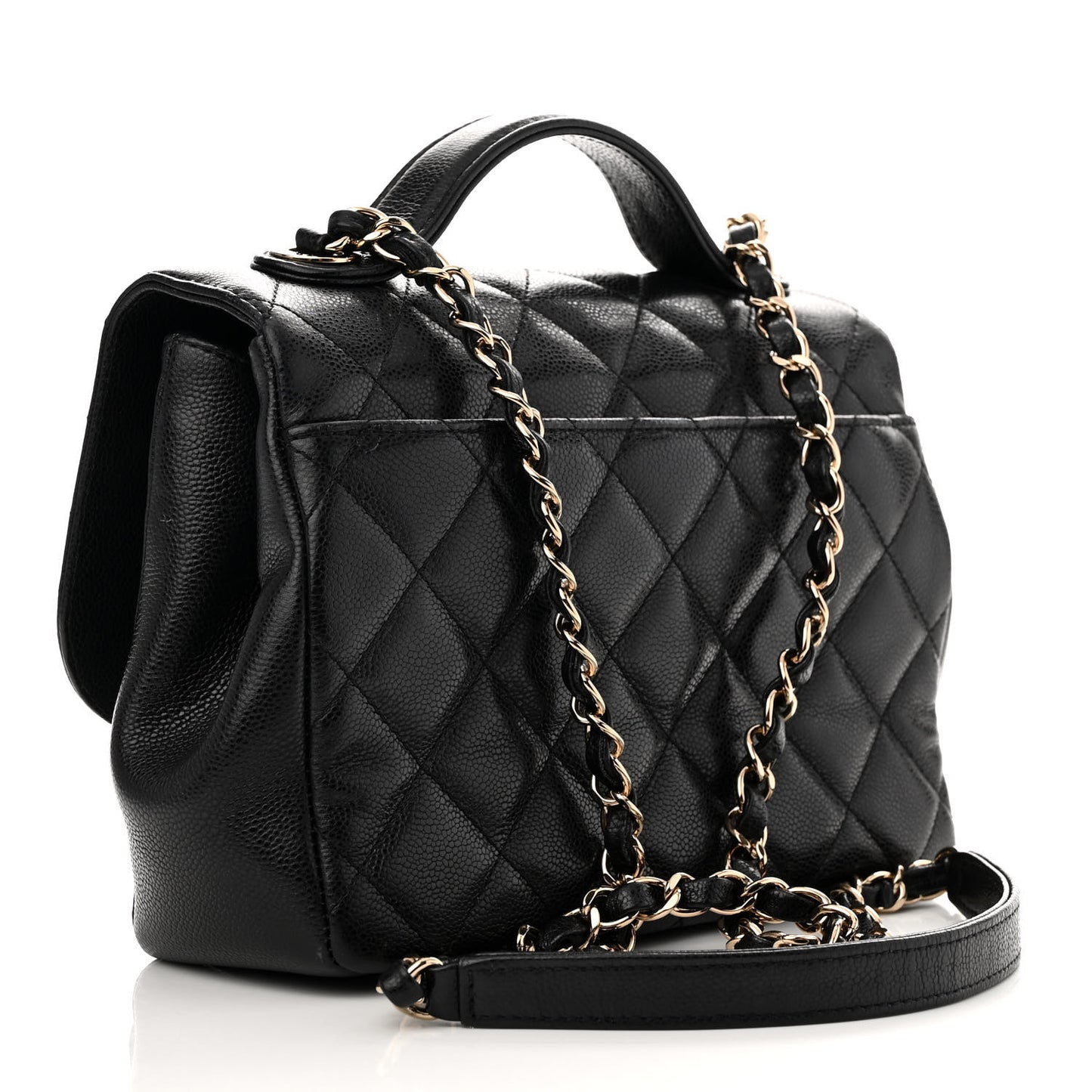 Caviar Quilted Medium Business Affinity Flap Black