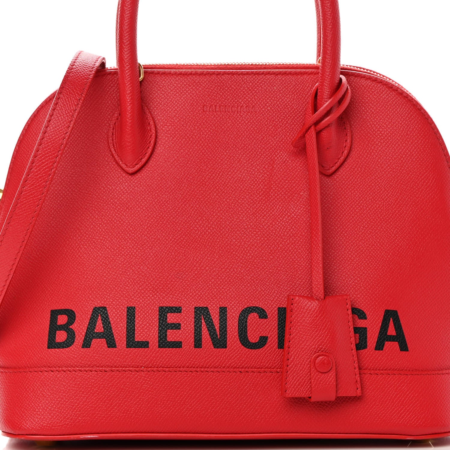 Balenciaga Grained Calfskin S Ville Top Handle Bag Rouge Coquelicot 8 of 15
